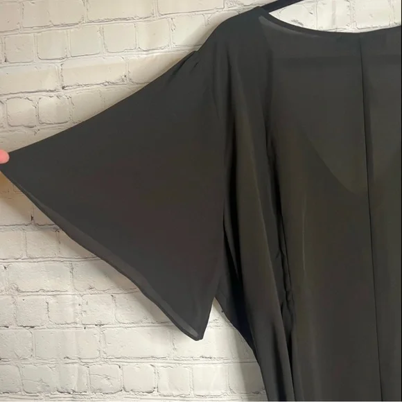 NWOT ELOQUII Women's Black Shirt with waist tie, Plus Size - Picture 4 of 4